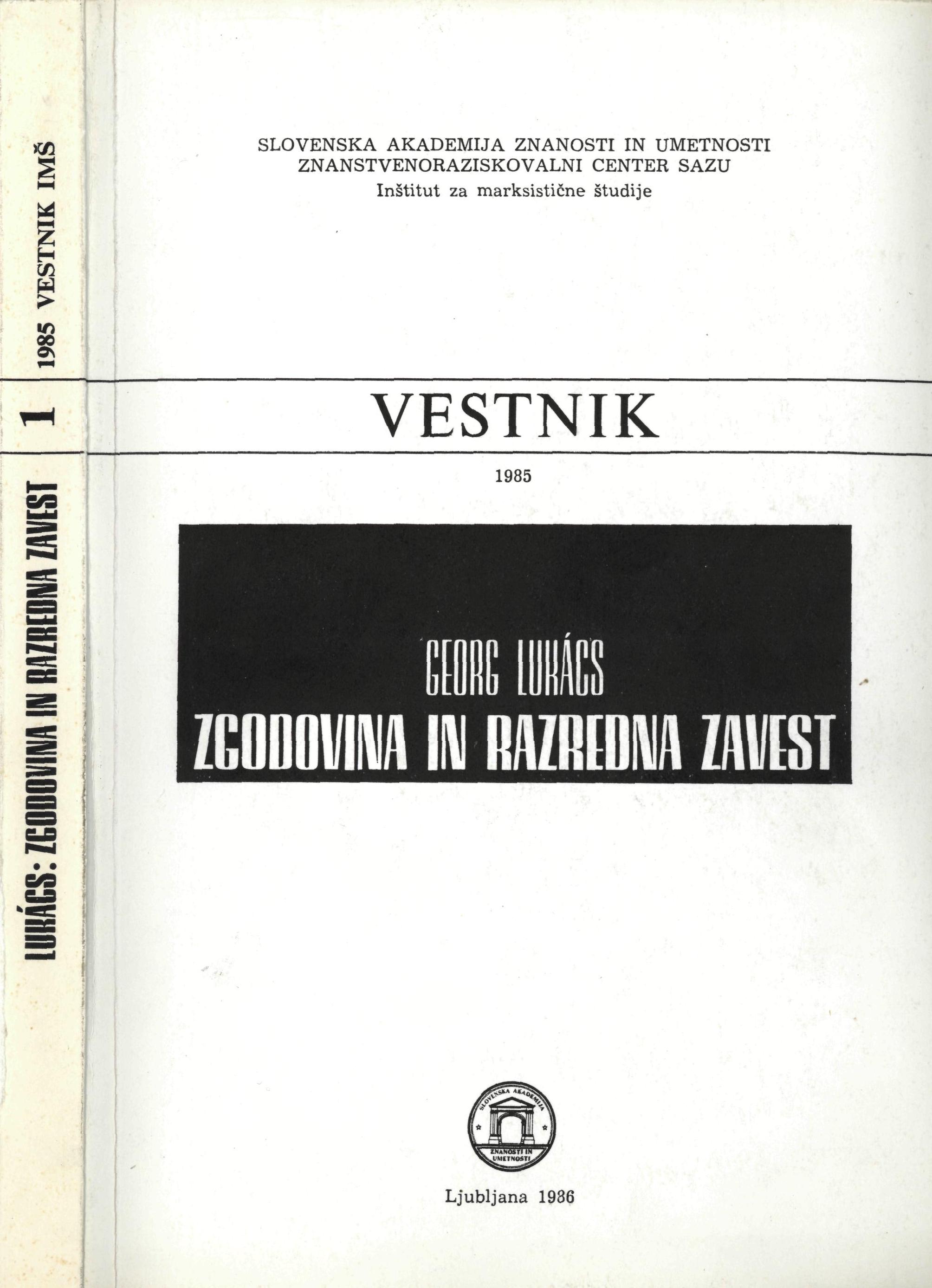 					View Vol. 6 No. 1 (1985): Vestnik Inštituta za marksistične študije ZRC SAZU
				