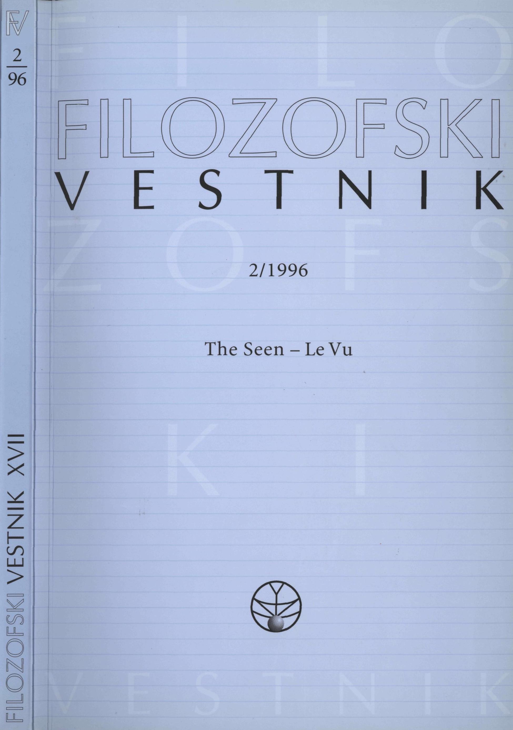 					View Vol. 17 No. 2 (1996): The Seen / Le vu
				