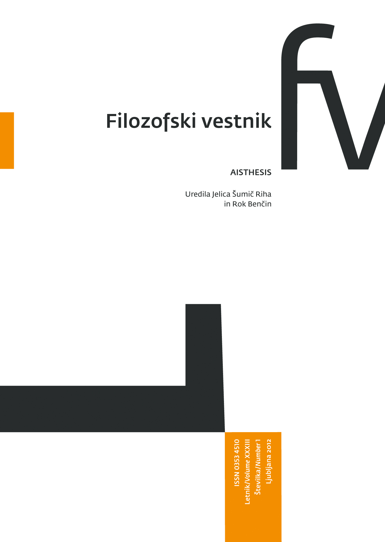 					View Vol. 33 No. 1 (2012): Aisthesis
				